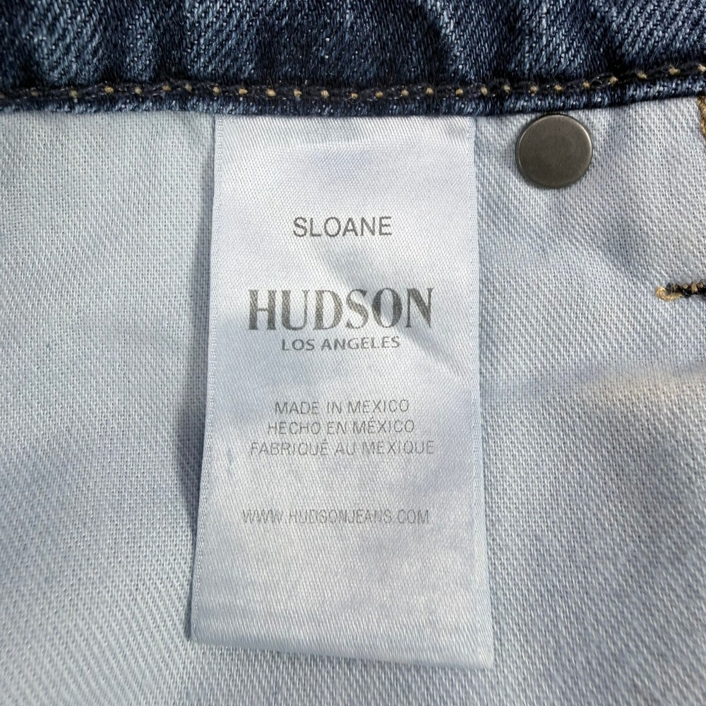 Hudson Sloane Womens Jeans Size 28 Blue Distressed Raw Hem High Rise W2050DJR - Picture 5 of 13